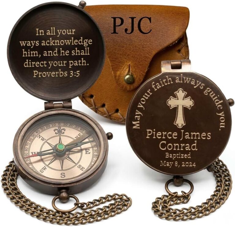 Personalized Baptism Compass