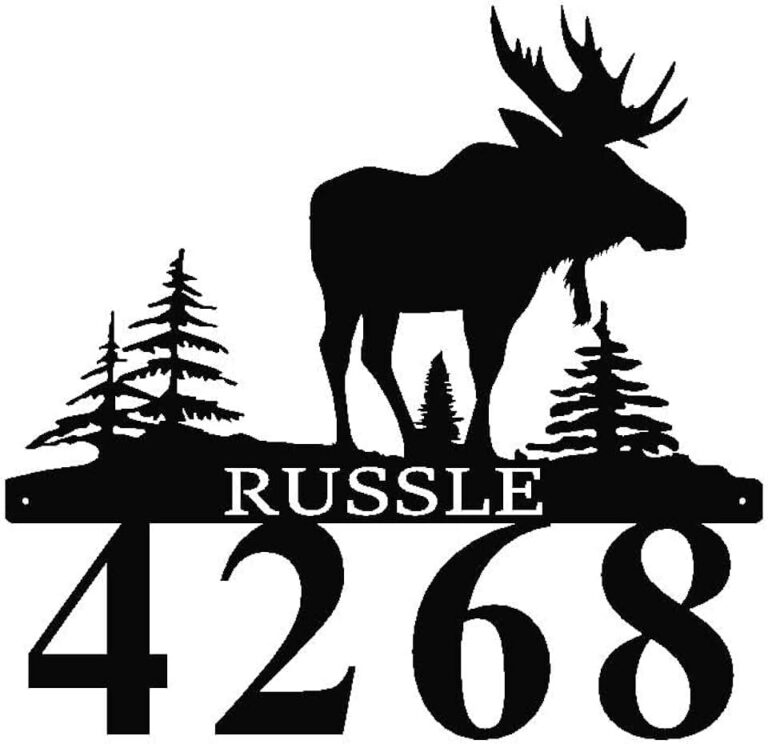 Personalized Moose Address Sign