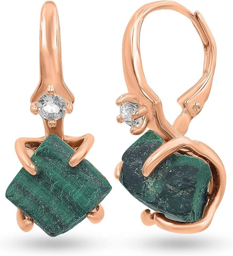 Real Raw Crystal Drop Earrings