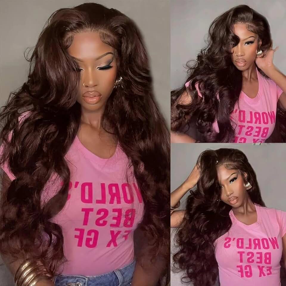 24 Inch Chocolate Brown Lace Wig