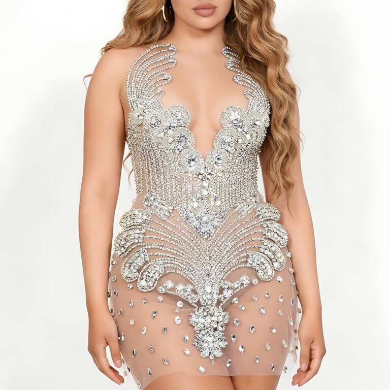 Rhinestone Lace Bodice Applique