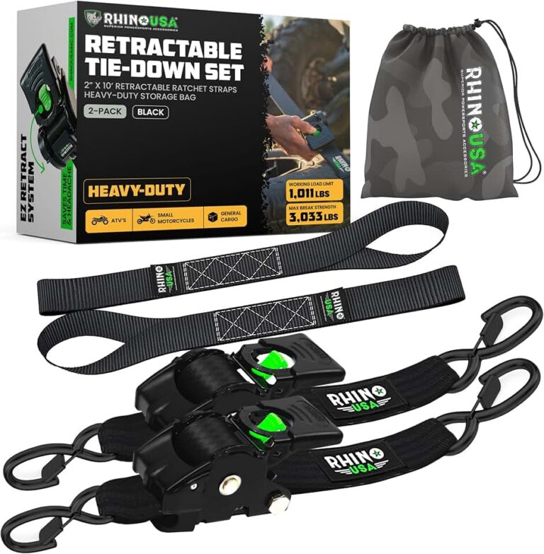 Rhino USA Retractable Ratchet Straps