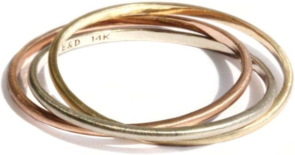 Skinny Tri Eternity Ring