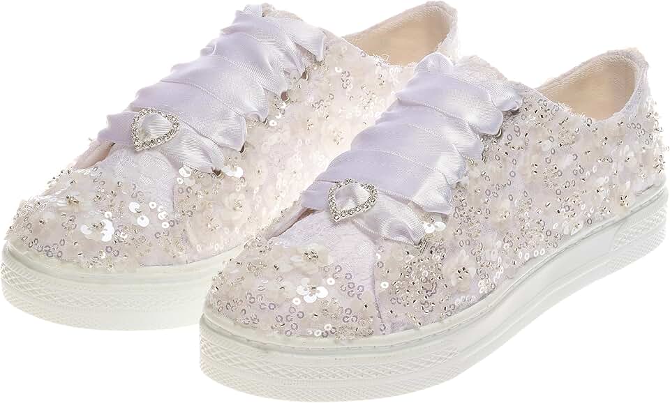 Sparkling White Bridal Sneakers