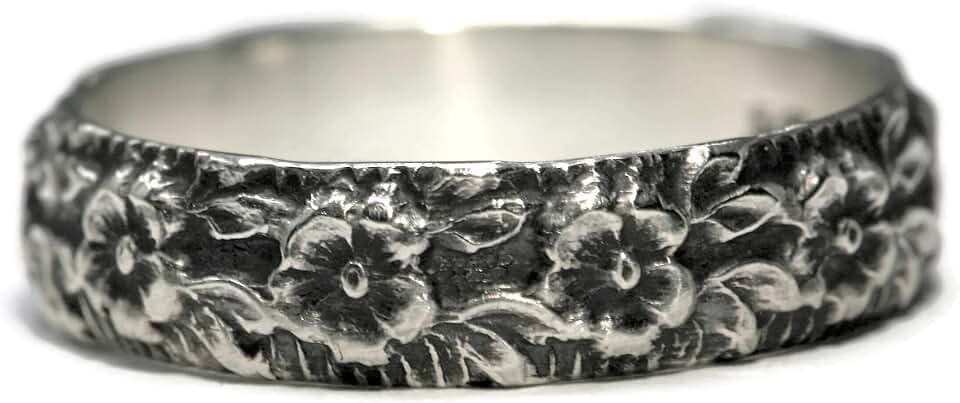 Sterling Silver Floral Band
