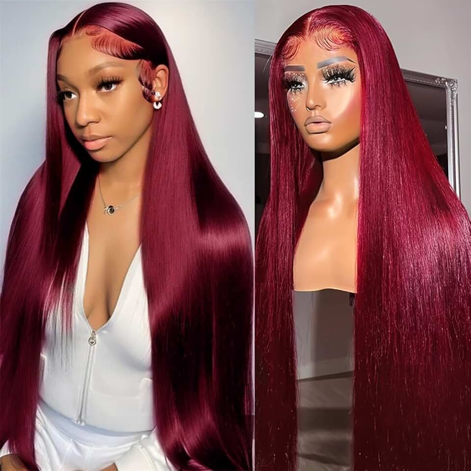 99j Burgundy Wig