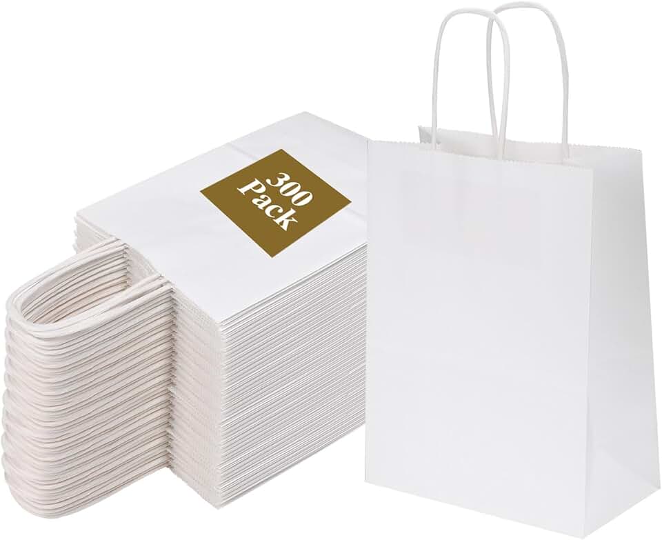 Joybe White Paper Bags