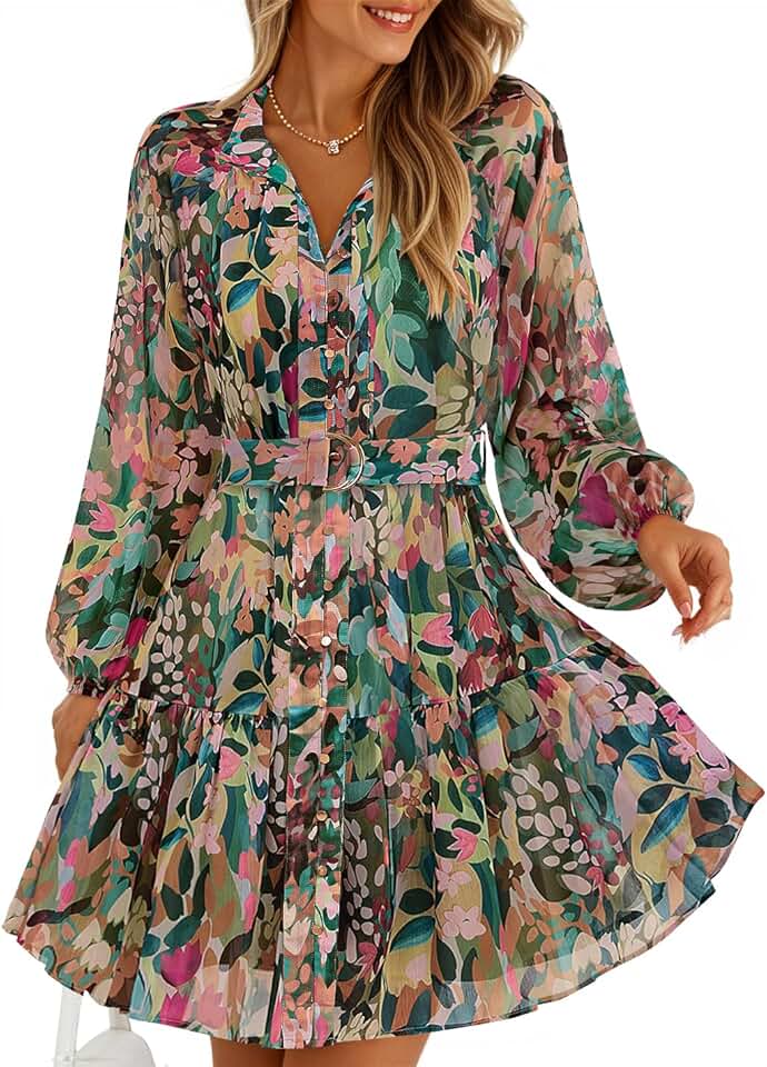 ZESICA Floral Mini Dress
