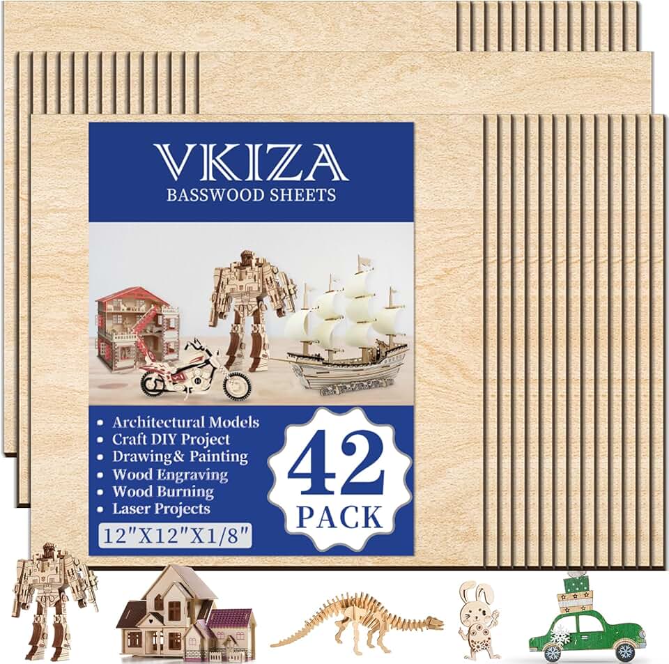 42 Pack Basswood Sheets
