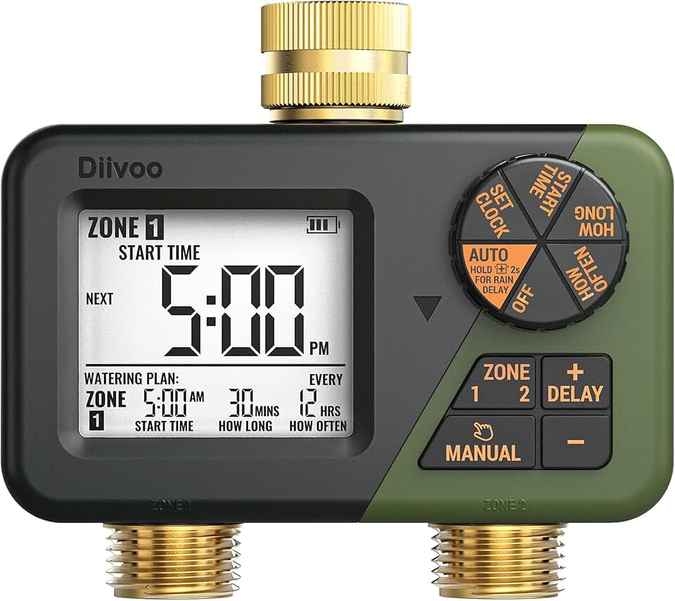 Diivoo Brass Sprinkler Timer