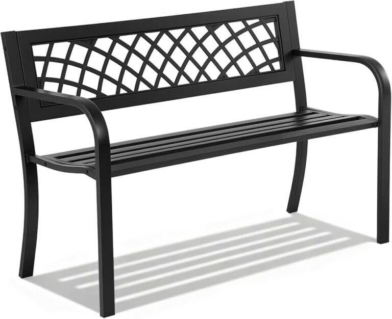 Iron Steel Garden Bench